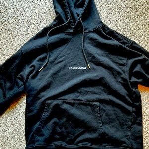 BALENCIAGA HOODY BLACK UNIFIT